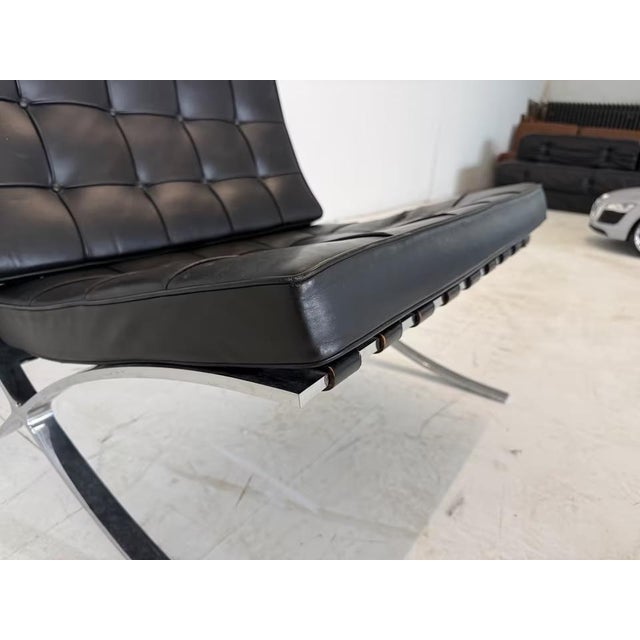 Leather Barcelona Chair by Ludwig Mies van der Rohe for Knoll Inc. For Sale - Image 9 of 16
