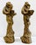 Rococo 1920s Matched Pair of Antique Gold Cherub With Dove Cast Bronze Sculptures For Sale - Image 3 of 12