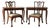 Late 20th Century The Georgian Symphony: Symmetrical Queen Anne Desks & Chippendale Ribbon-Back Chairs For Sale