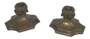 1940s Art Deco Candle Holders - a Pair