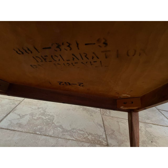 Wood MCM Drexel Declaration Stepped Side Table - Kipp Stewart Walnut End Table 1962 For Sale - Image 7 of 7