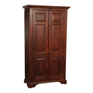 Antique Pine Two-Door Pantry or Storage Cupboard For Sale