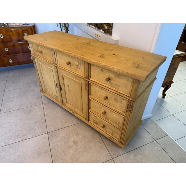 Rustic Farmhouse Chest of Drawers in Pine For Sale - Image 10 of 11