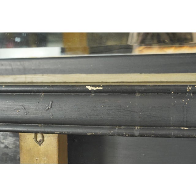 Victorian Black Wood Full Size Mantel With Mirror For Sale - Image 14 of 15