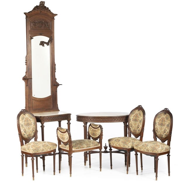 Brown Living Room Furniture, Set of 6 For Sale - Image 8 of 8