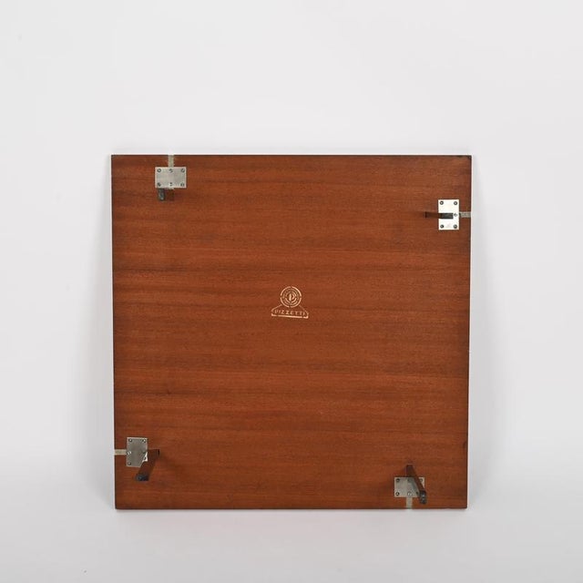 Large Square Coffee Table in Rosewood and Chrome from Pizzetti, Italy, 1970s For Sale - Image 10 of 18