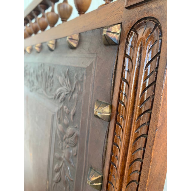 Louis XVI Style Italian Carved Walnut Armchairs - a Pair For Sale - Image 9 of 10