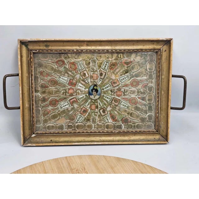 Wooden Tray with Cigar Bands, 1890s For Sale - Image 9 of 9