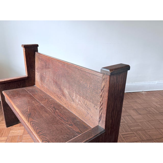 Early 20th Century Gothic Revival Oak Pew For Sale - Image 14 of 17