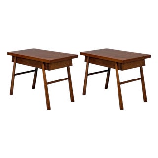 t.h. Robsjohn-Gibbings, American Modern, Mahogany, End Tables, Usa, 1950s For Sale