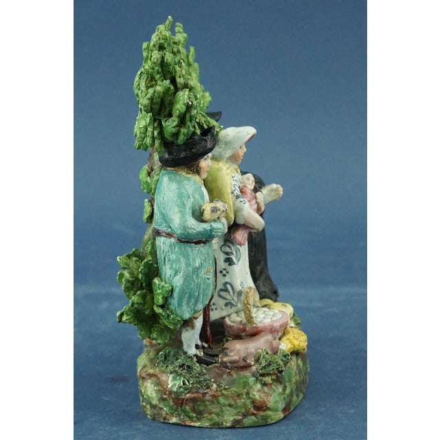 Ceramic 19th Century English Staffordshire Ceramic Sculpture of Peasant Family with Child attributable to John Dale, 1800s For Sale - Image 7 of 18
