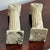 Dove Gray Neoclassical-Style Cast Plaster Candlestick Holders -- a Pair For Sale - Image 8 of 12