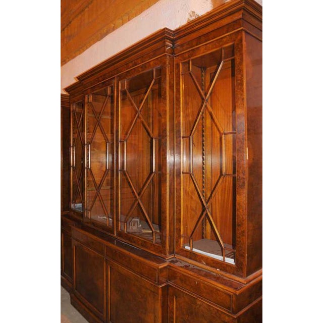 Victorian Walnut Breakfront Bookcase For Sale - Image 16 of 18