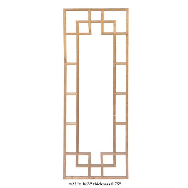 Rectangular Plain Wood Geometric Pattern Wall Panel For Sale - Image 4 of 7