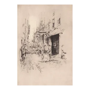 1940s Alexander Blum Bell in Hand Boston Etching