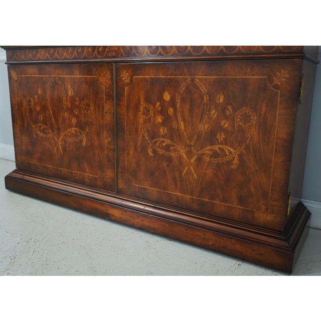 Theodore Alexander Inlaid Mahogany Large China Cabinet For Sale - Image 9 of 18