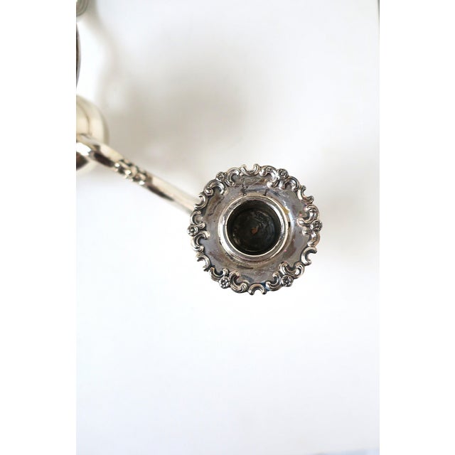 Sterling Silver Table Candelabra Centerpiece With Vase For Sale - Image 10 of 12