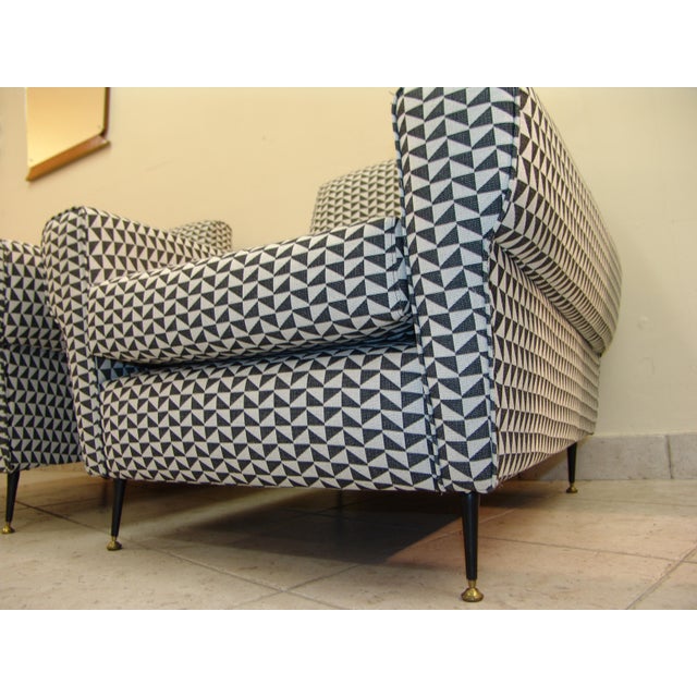 Mid-Century Modern Set of Italian Armchairs, 1950s For Sale - Image 3 of 7