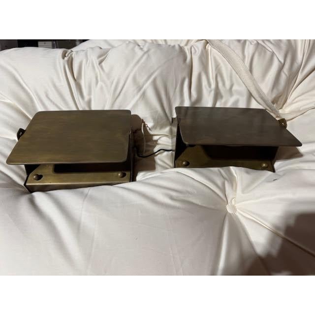 Contemporary Paul Ferrante Brass Sconces With Flip Front - Set of 2 For Sale - Image 3 of 3