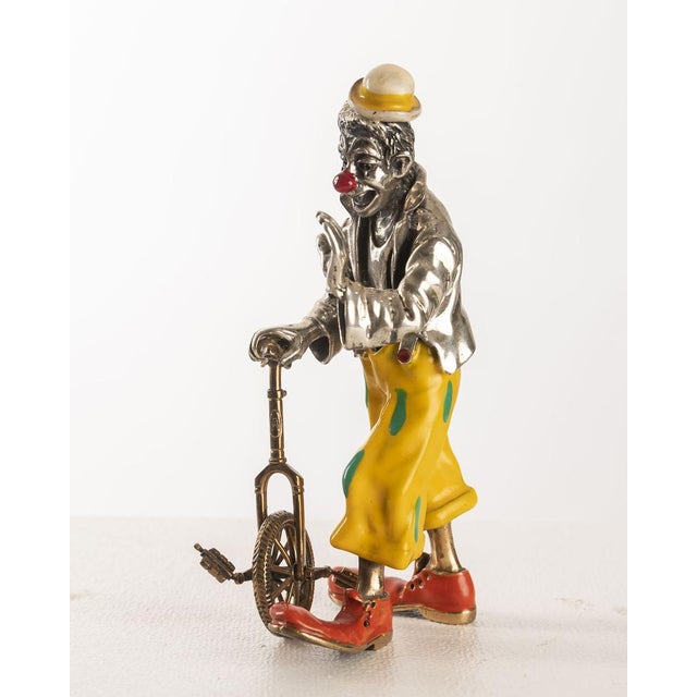 Italian Clowns in Enamelled Sterling Silver from Sorini, Italy, 1970s, Set of 2 For Sale - Image 18 of 18
