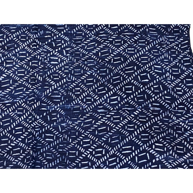 Fine Weaving Dogon Mali Indigo Mud Cloth Textile For Sale In New York - Image 6 of 13
