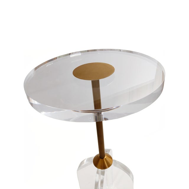 Gold Hammond Drink Table For Sale - Image 8 of 11