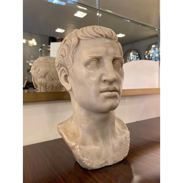 Bust of a Roman Emperor, Early 1800s, Marble For Sale - Image 3 of 13