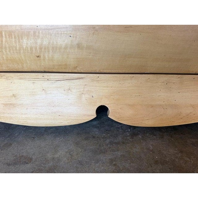 A Sculptural Dutch Bombe Commode in Bleached Maple For Sale - Image 13 of 18