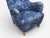 Danish Modern, Wingback Chair, Blue Fabric, Wood, Denmark, 1940s For Sale In New York - Image 6 of 10