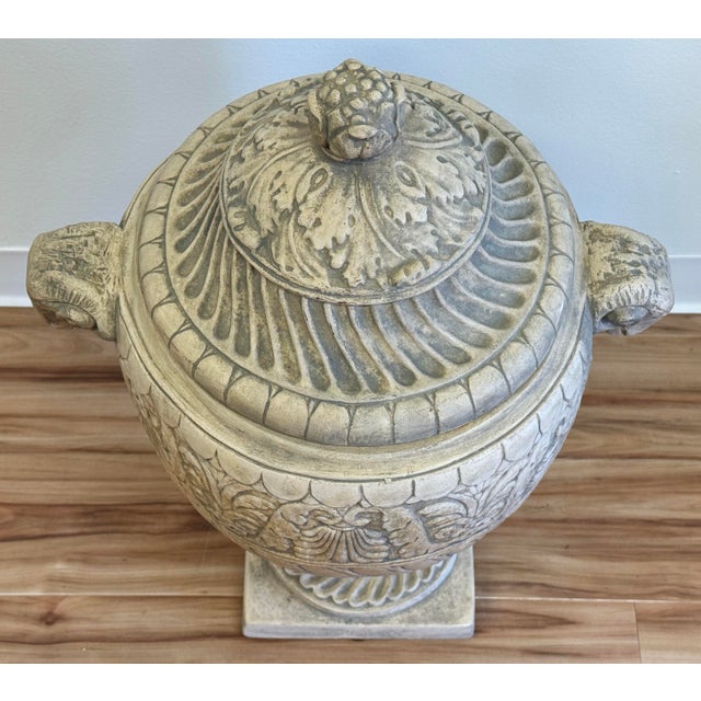 Oversized Resin Rams Head Urn For Sale - Image 4 of 11