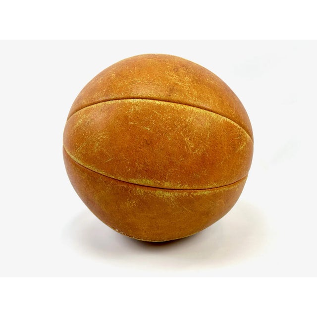 Mid-Century Leather Medicine Ball, 1950s For Sale - Image 10 of 11
