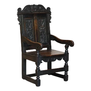 18th Century Oak Wainscot Armchair, 1720s