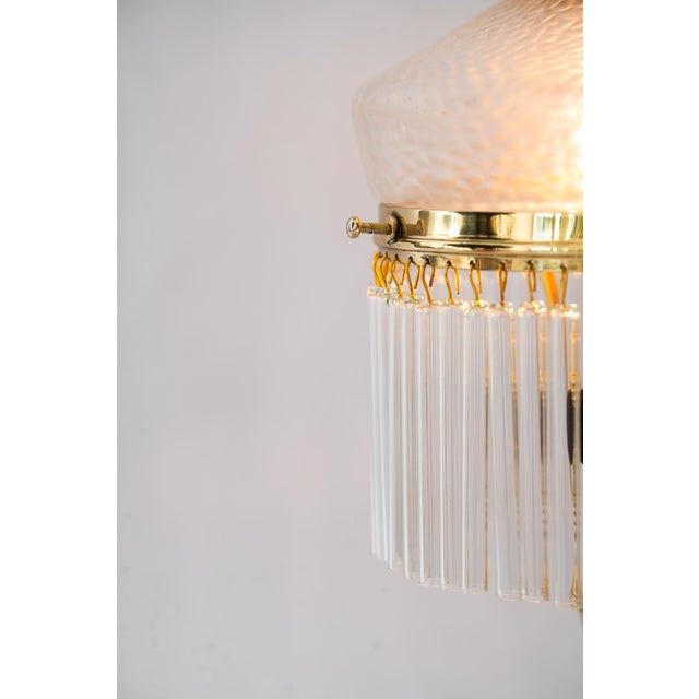 Art Deco Table Lamp with Glass Shade and Sticks from Palme Koenig, Vienna, Austria, 1920s For Sale - Image 11 of 16