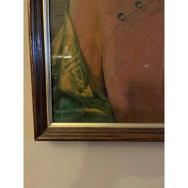 Abstract Expressionism Original 1960’s Vladimir Tretchikoff Lithograph - “Green Lady” For Sale - Image 3 of 6