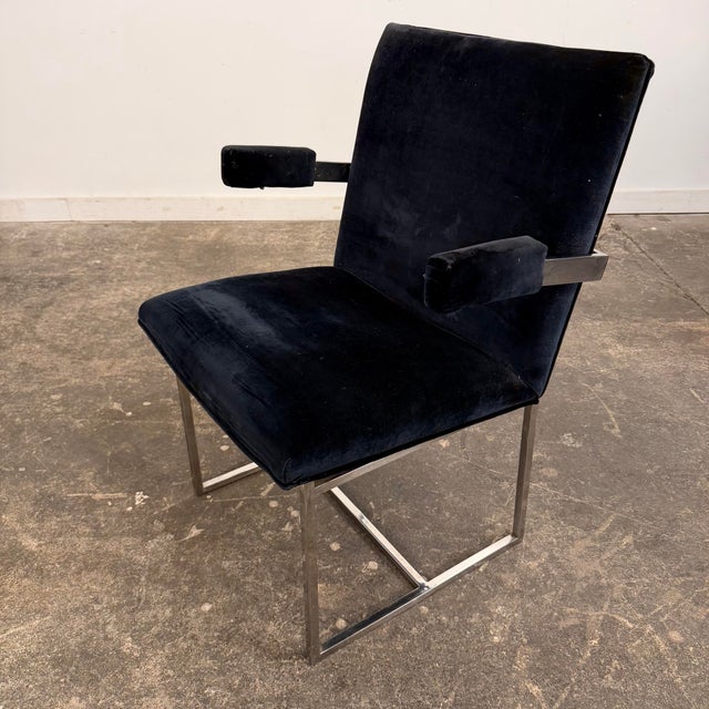 Black Set of 6 Milo Baughman for Thayer Coggin Dining Chairs For Sale - Image 8 of 12