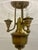 1970s Three-Light Brass Pendant Light, 1977 For Sale - Image 5 of 8