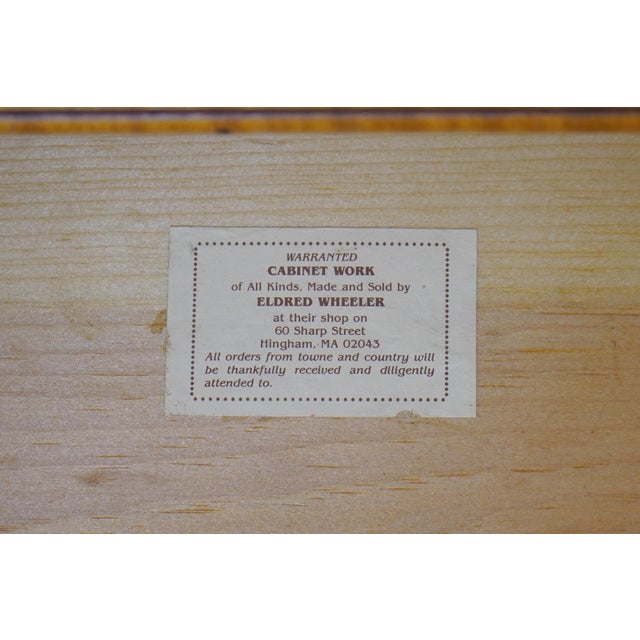 Eldred Wheeler Inlaid Maple Blanket Chest W. Drawers For Sale - Image 11 of 12