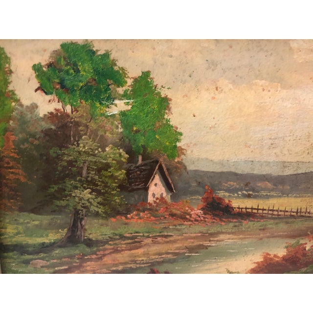 Vintage Oil Painting Of Landscape By J Hall Chairish