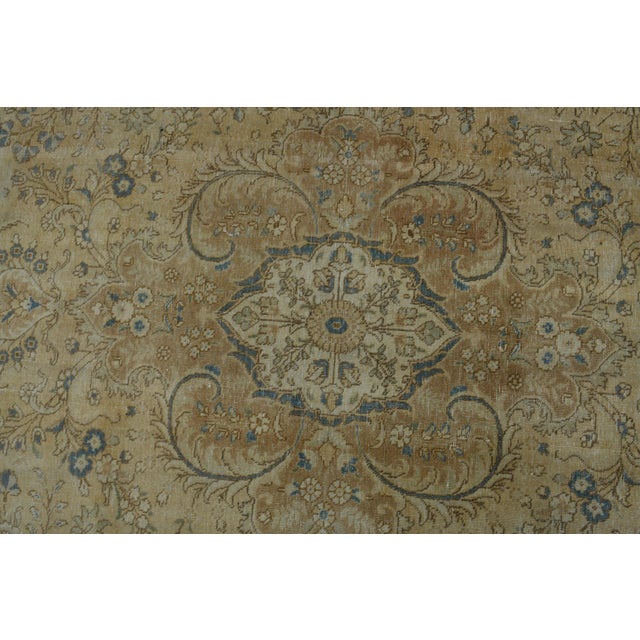 1970s Vintage Persian Handknotted Wool Orange Oversize Area Rug For Sale In San Francisco - Image 6 of 11