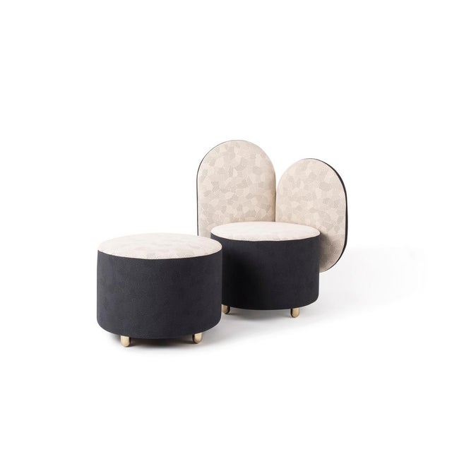 Textile Half Half Lounge Chair by Thomas Dariel For Sale - Image 7 of 18