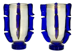 Giant Murano Glass Vases by Silvio Piattelli, Set of 2
