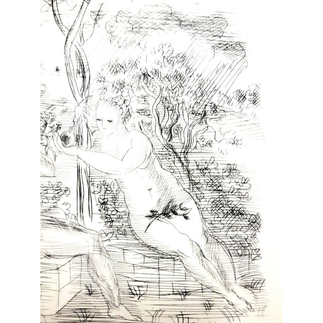 Raoul Dufy - Adam and Eve in Modernity - Original Etching 1940 For Sale - Image 4 of 7