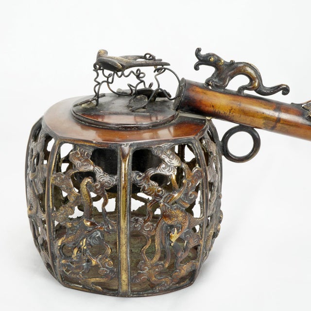Japanese Yatate Bronze Inkwell, Brush Holder For Sale In Phoenix - Image 6 of 13
