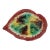 Circa 1880s English Majolica Begonia Leaf Tray With Maroon Border For Sale