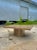 Late 20th Century Italian Modern Dark Tan Travertine Rectangular Coffee Table With Pedestal Base For Sale - Image 12 of 13