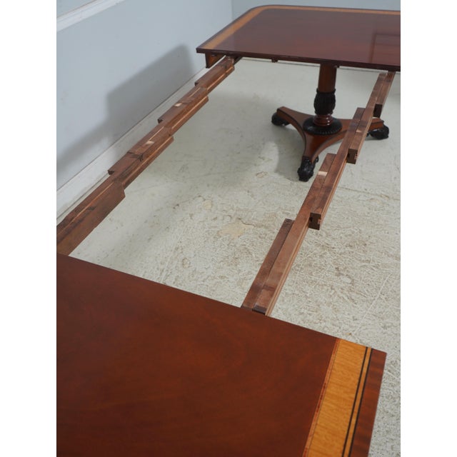Wood Baker Regency Style Mahogany Banded Dining Table For Sale - Image 7 of 18