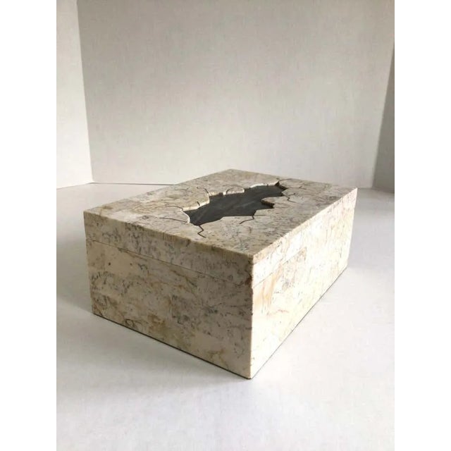 1980s 1980s Tessellated Stone Box With Black Tessellated Stone Inset For Sale - Image 5 of 10