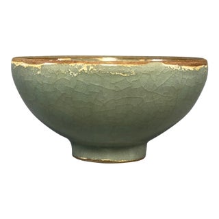 Antique Chinese Celadon Crackle‑Glaze Bowl, Collectible For Sale