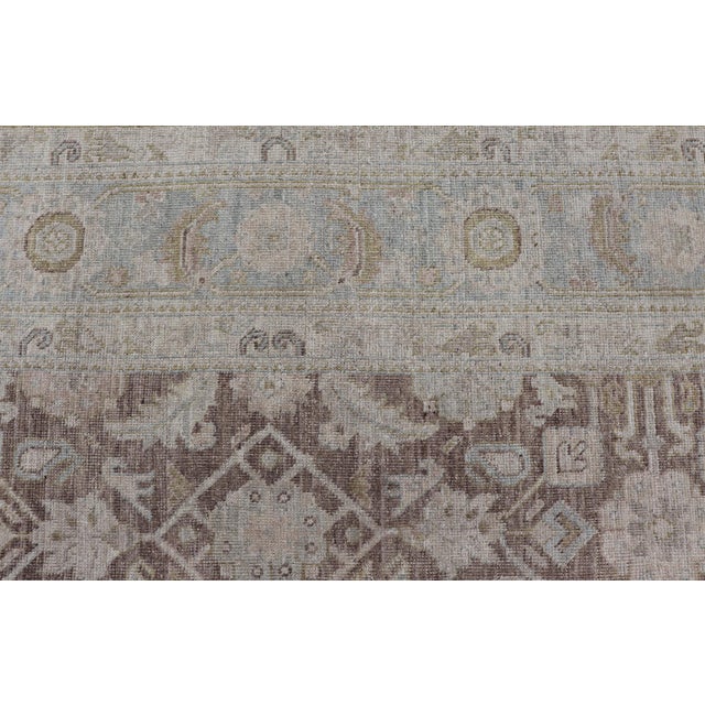 Textile Modern Tabriz Design Rug by Keivan Woven Arts in Warm Brown Tones 9'3 X 11'8 For Sale - Image 7 of 17