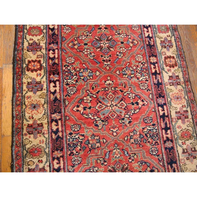 Traditional Remarkable Red Color With Medallion and Floral Design Antique N W Hallway Rug For Sale - Image 3 of 9